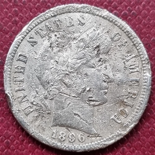 1896 S Barber Dime 10c Better Grade XF Details #61333