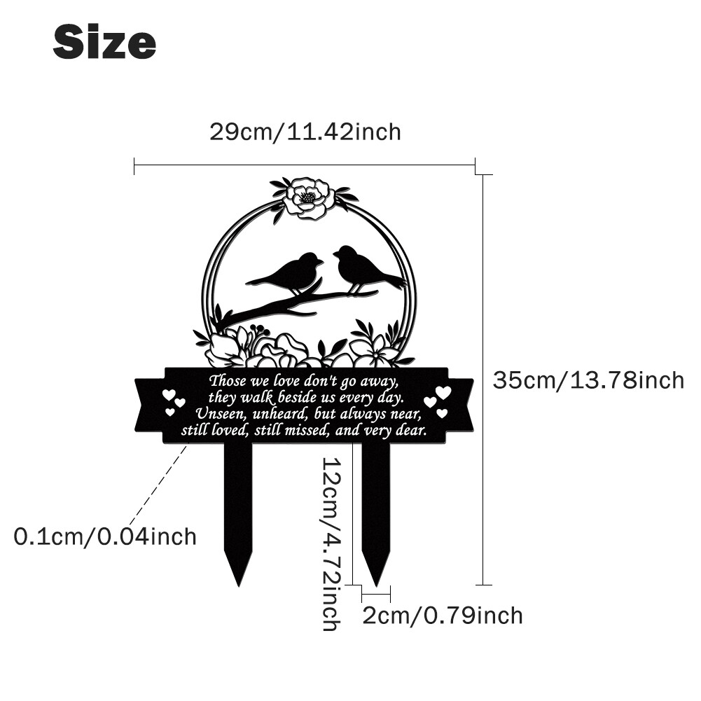 With Stakes Cemetery Decorations Durable Grave Markers Yard Memorial