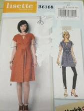 Butterick Pattern B6168 Lisette Dresses Short Sleeves Sizes 6 8 10 12 14 UNCUT