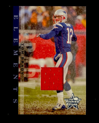 TOM BRADY 2006 LEAF ROOKIES AND STARS ELEMENTS JERSEY PATCH PATRIOTS 