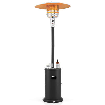 50,000 BTU Patio Heater w/Wheels Round Table Design & Stainless Steel Burner
