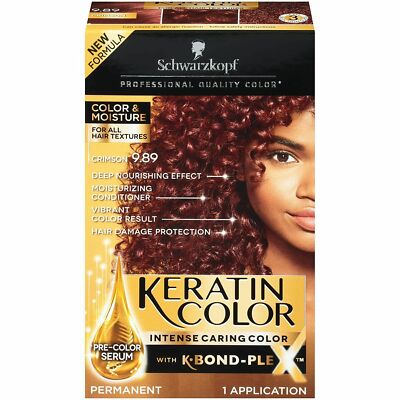 Schwarzkopf Keratin Hair Color (9.89 CRIMSON),Pre-Serum Color, K-BondPlex