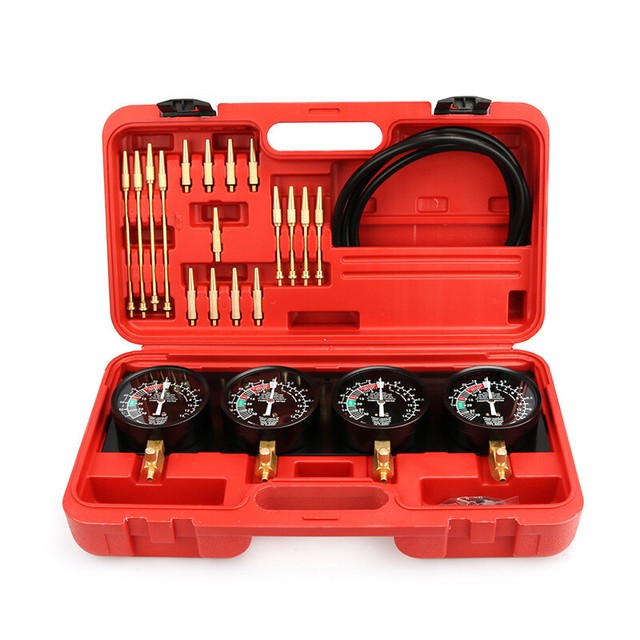 Fuel Vacuum Carburetor Synchronizer Carb Sync Tool Tuner Balancer 4 Kit