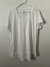 JENNIFER LAUREN Tee Plus  - 2X Scoop Neck, Short Sleeve Curved Hem At back