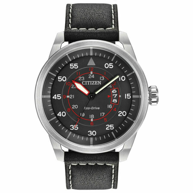 Citizen Eco-Drive Aviator Men's Black Watch - AW1361-01E for sale online |  eBay