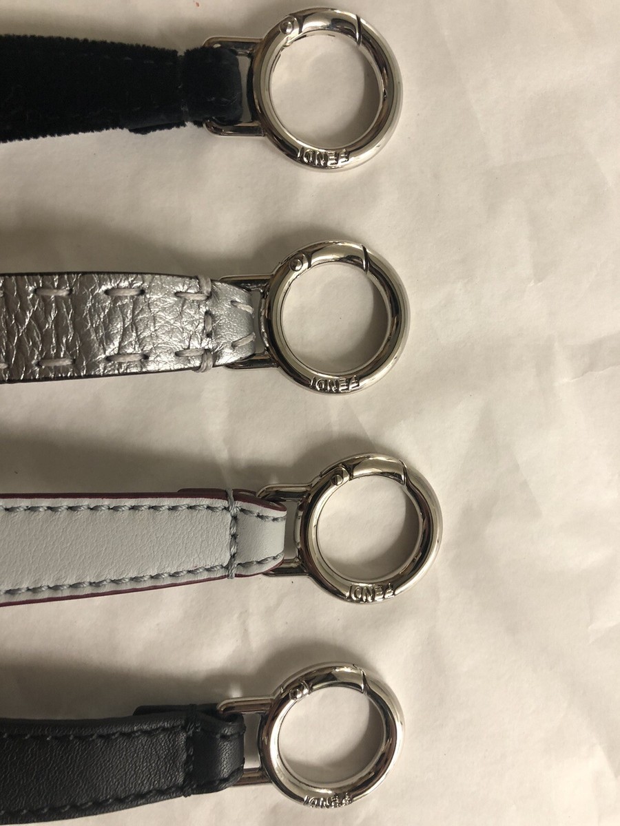 Auth Fendi Bag Strap Leather Silver Hardware 45 Auth Fendi Bag Strap Leather Silver Hardware 45