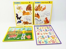 Lot Of 4 Vintage Children Puzzle Patch Picture Puzzles