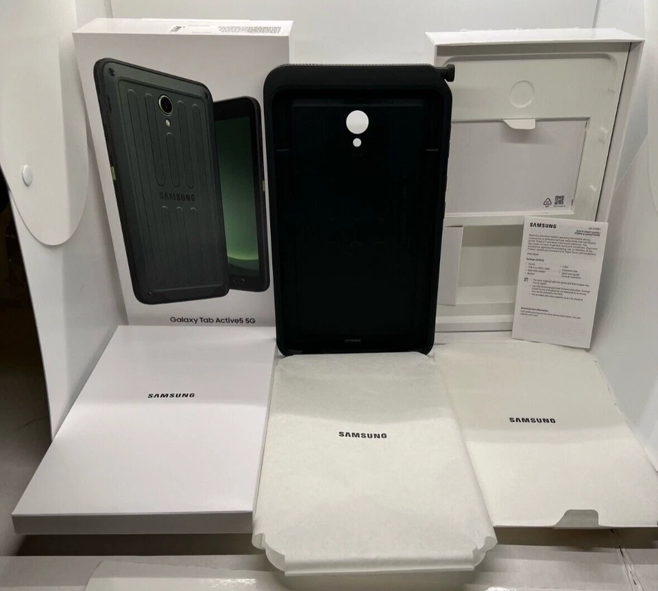 Funda protectora Samsung Galaxy Tab Active5 insertos cajas guía de inicio rápido solamente Foto 2 de 4