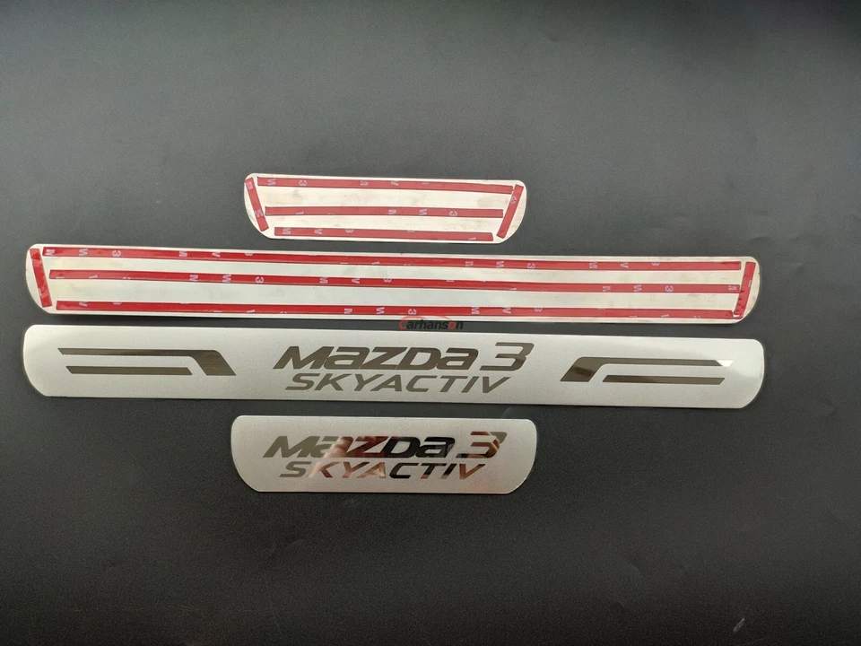 For Mazda 3 Car Accessories Stainless Steel Door Sill Protector Scuff Plate Trim - image 3 of 4