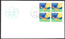 🍁Canada   #B6 Block   "SAILING  WATER SPORTS"   Brand New  1975 First Day Cover