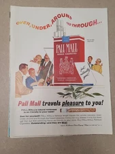 VTG 1964 Orig Magazine Ad PALL MALL Cigarette Over Under Around & Through SEP