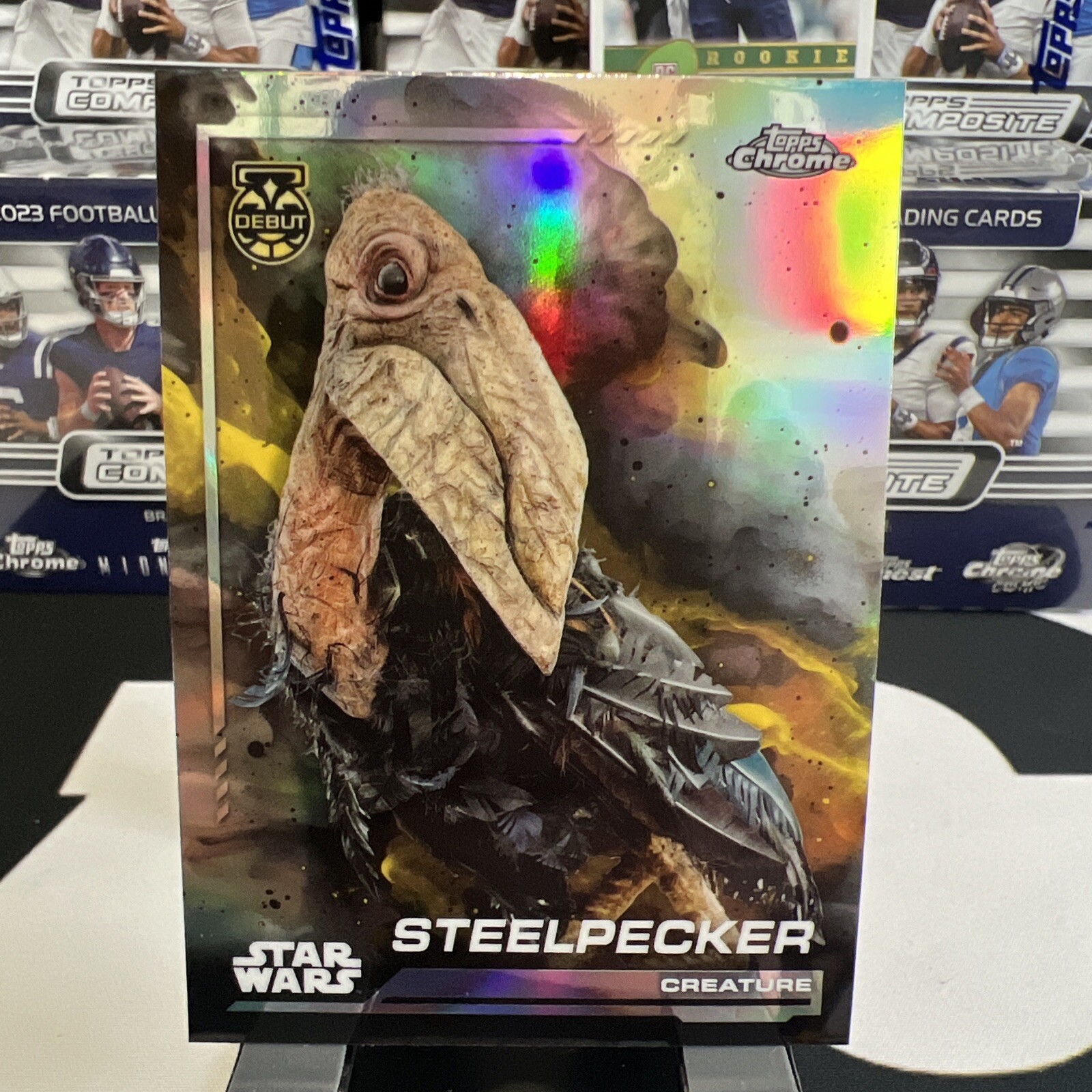 2024 Topps Chrome Star Wars Steelpecker Red Raywave Refractor Debut #94