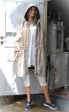 LAURA KENT SOMMERMANTEL PARKASTYLE FEINER GOLDSCHIMMER LEICHT REGENABWEISEND 52