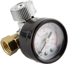 2 PACK 1/4" In Line Air Regulator w/ Pressure Gauge HVLP Paint Gun Tool Control 