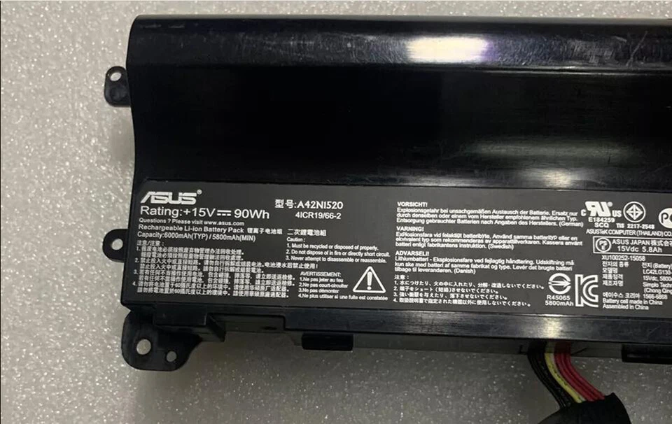 Batería Original A42N1520 Para ASUS ROG G752VS G752VY G752VSK GFX72V Serie GFX72J Foto 2 de 4