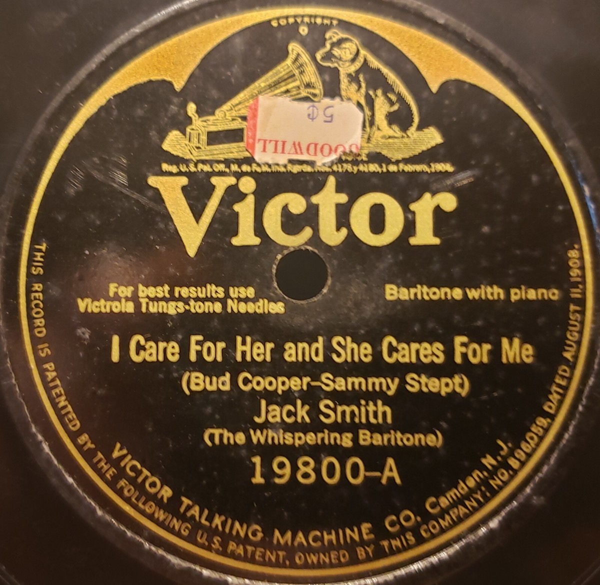 78 RPM Jack Smith-Bud Cooper-Sammy Stept Feelin kind of Blue