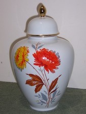 German Porcelain Decorative Ginger Jar by PMR JAEGER & CO GERMANY gold trim