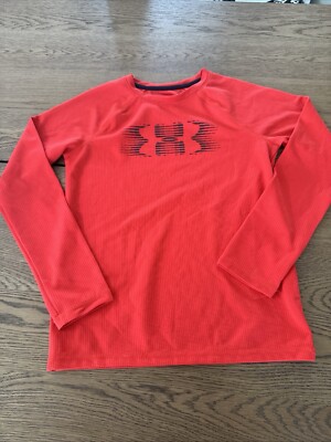 Under Armour Youth Large Long Sleeve Red