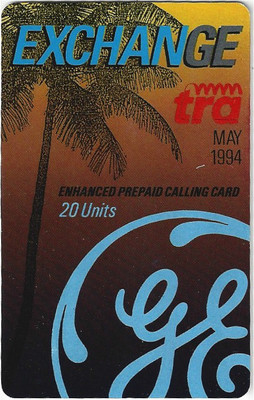 TK 44 Telefonkarte/Phonecard General Electrictra tra MAY 1994 20units