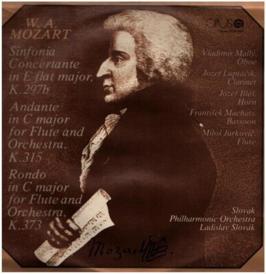 LP Mozart Sinfonia Concertante in E flat major, Andante in C minor a.o. Opus