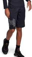 UNDER ARMOUR Boys Prototype Logo Athletic Shorts -Black - Size Boys Youth XS