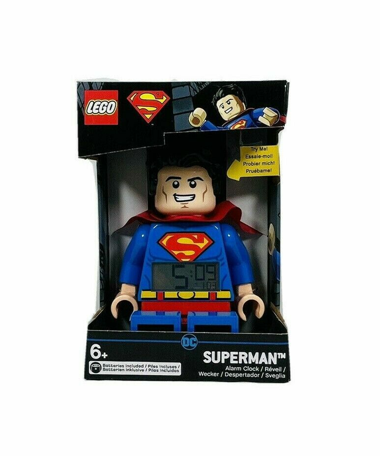 LEGO DC Batman and Superman Digital Alarm Clock Sounds and Light