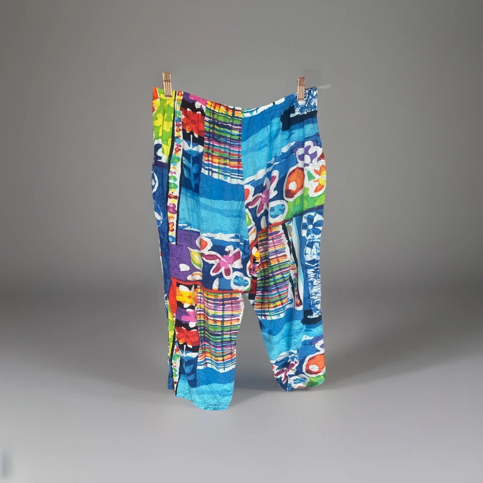Pantalones capri Jams World para mujer grandes multicolor flor Kraze Hawaii Foto 2 de 4