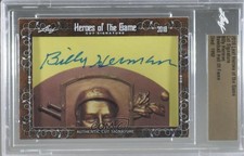 2018 Leaf Heroes of the Game Signatures Billy Herman Cut Signature Auto HOF tj0