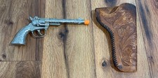 Vintage 1960s Hubley "Chief" 7 Inch Cap Gun Embossed W/ Single Horse Holster