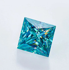Blue Color Diamond 3 Ct Lab Grown Princess Cut VVS1 D Grade Certified Stone A 