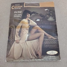 Vintage Sears Cling Alon Clingalon Thi Top Thigh High Stockings Ultra Sheer