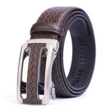 Ratchet Belts for Men Leather Western, Luxury Fashion 120cm/47.2inch, Brown