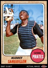 1968 Topps #251 Manny Sanguillen Pirates RC 6 - EX/MT