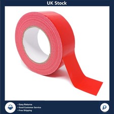 Powerful Industrial Waterproof Red Gaffer Duct Tape Roll 48mm x 50m Heavy Duty 0.22 per metre