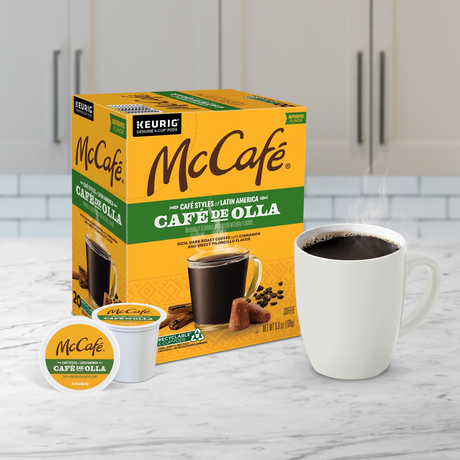 McCaf&eacute; Caf&eacute; Styles of Latin America Caf&eacute; de Olla, Coffee K-Cups, 20 Count