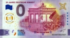 Zero Euro Note - 0 Euro Note - 35 Years of German Unity 2025-1 Anniversary