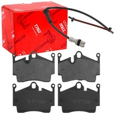TRW BREMSBELÄGE + WARNKONTAKTE HINTEN passend für PORSCHE BOXSTER CAYMAN 986 987