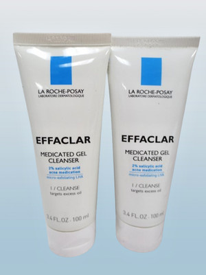LA ROCHE POSAY EFFACLAR MEDICATED GEL CLEANSER 3.4 OZ NWOB EXP: 2028 LOT OF 2