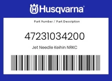 Husqvarna Genuine Jet Needle Keihin Nrkc - 47231034200