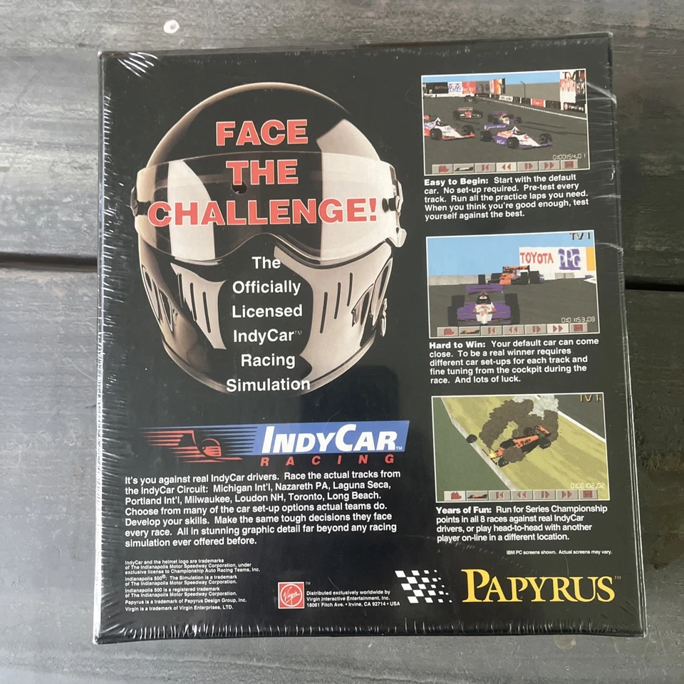 New IndyCar Racing Indianapolis 500 PC Game Simulation CD-Rom Papyrus Virgin - Image 2 of 3