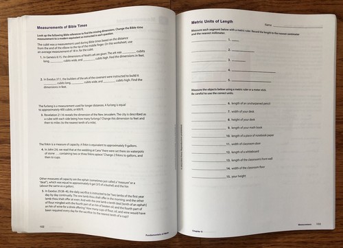 BJU Press Fundamentals of Math Third Edition Activities and Answer Key - Picture 12 of 21