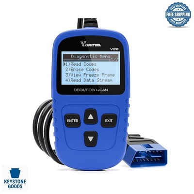 VD10 OBDII Car Diagnostic Scanner - Read & Clear Codes, Live Data, Readiness ...