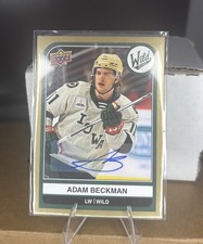 Upper Deck 2023-24 AHL Adam Beckman Iowa Wild Autograph Hockey Card #25