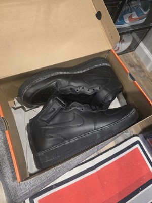 11M RARE RETRO 07'Nike Air Force 1 Mid Men s Mid Sneakers Black/Black 306352-001