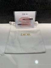 Dior Pink Silver Logo Oval Metal Hair Clips Set of 2 for Women