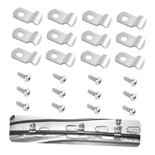 12PCS Brake Line Clamp with 12PCS Screw Set,Stainless Steel 1/4" Brake Line 