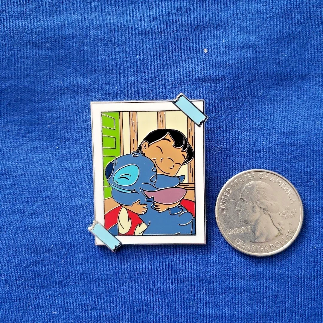 Disney Pin 2024 Stitch Photo Frame Mystery Pin Lilo and Stitch Hugging