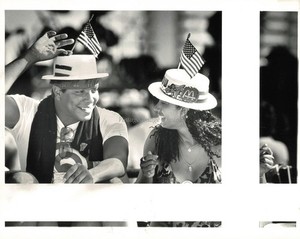 1987 Miami Beach Dennis Rickens Lizette Fourth July Photo 8X10