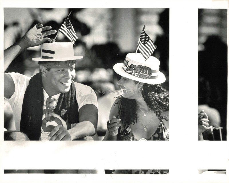 1987 Miami Beach Dennis Rickens Lizette Fourth July Photo 8X10