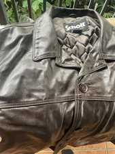 Schott Brown  Leather  Jacket  Size 56 Wise Guys